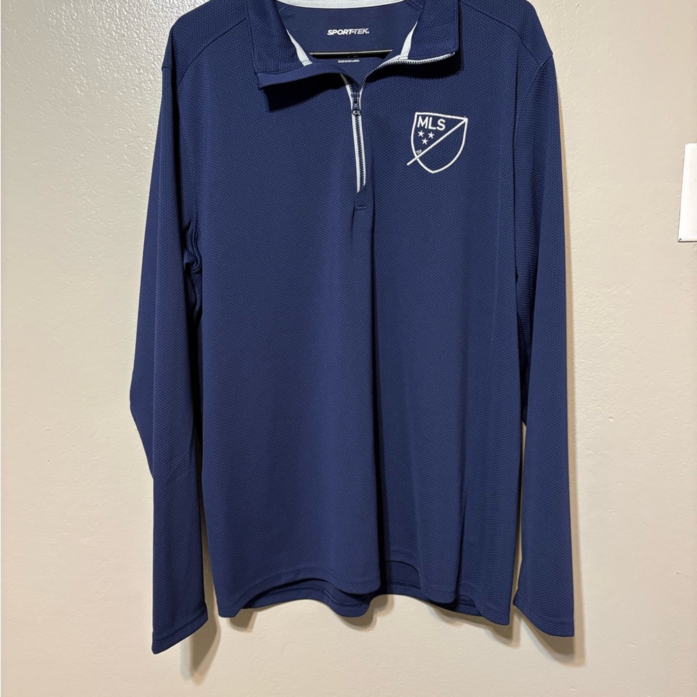 Sport-Tek Navy Quarter-Zip MLS Men’s Pullover Long Sleeve size L